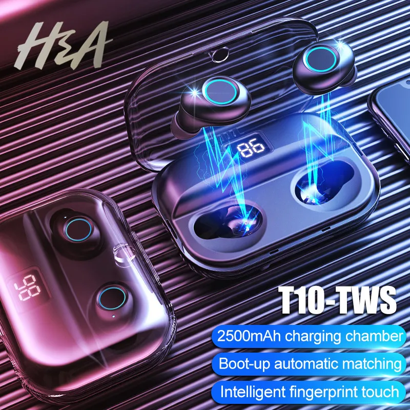 

H&A TWS Bluetooth V5.0 Wireless Earphone 8D Stereo Sport Earphone Headphone Earbuds Headset With Charging Box 2500mAh Power Bank