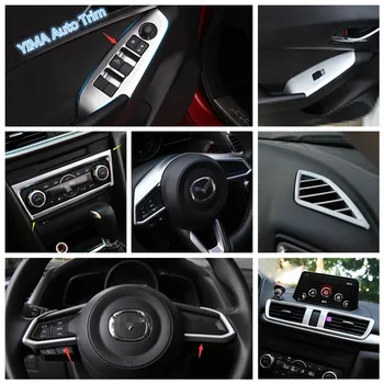

Lapetus Window Lift Button / AC Air Conditioning Panel / Steering Wheel Gear Shift Frame Cover Strip Trim For Mazda 3 2017 2018