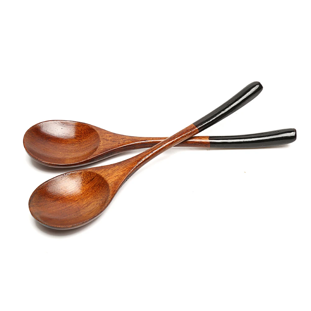 Party Coffee Large Tableware Kids Kitchen Tea Rice Restaurant Soup Long Handle Dessert Wooden Spoon Accessories Home