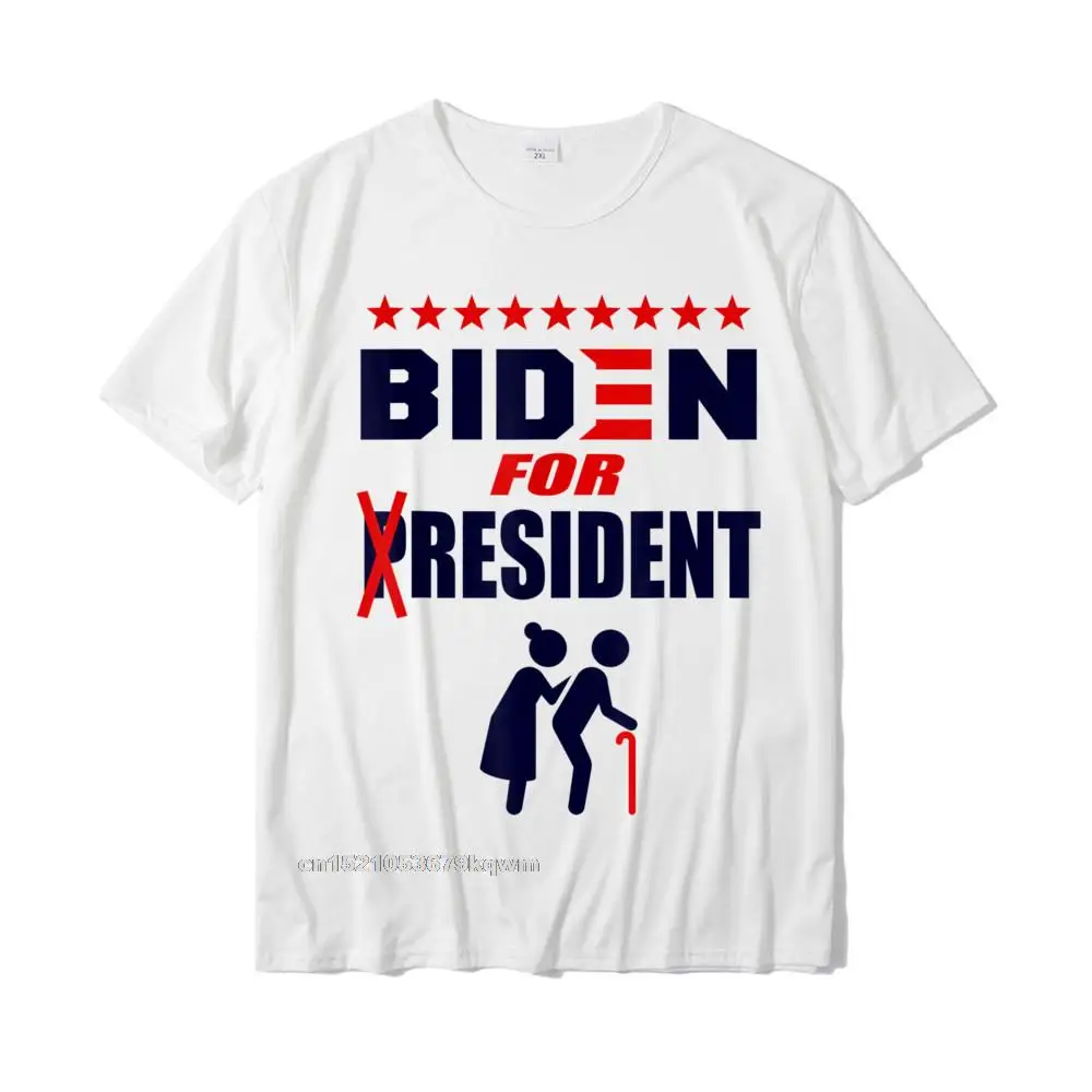 Classic T Shirt Fitted Crewneck Casual 100% Cotton Fabric Men T Shirt Custom Short Sleeve Tees Wholesale Funny Biden 2020 Quote BIDEN for PRESIDENT without quot P quot T-Shirt__4668 white