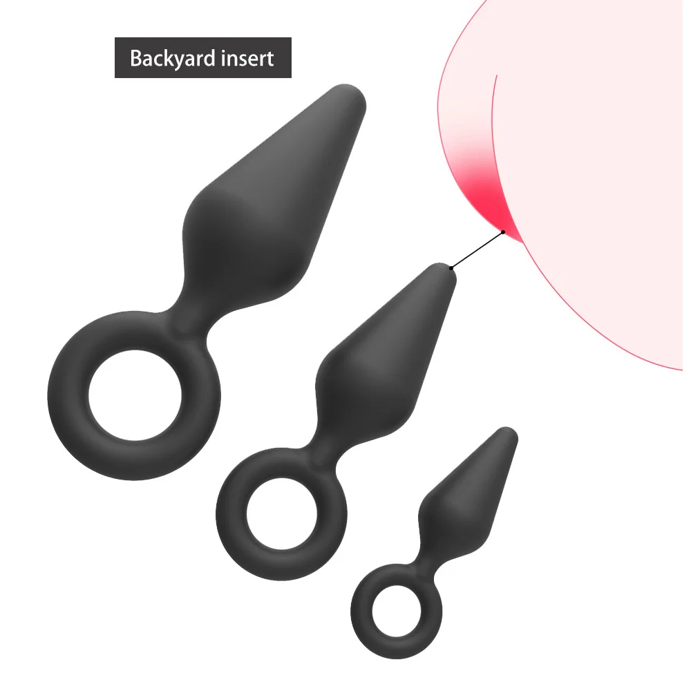Silicone Butt Plug Ring Anal Plugs Unisex Sex Stopper 3 Different Size Adult Toys for Men/Women Trainer For Couples SM | Красота и