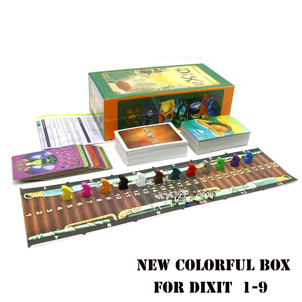 Dixit 1+ 2+ 3+ 4+ 5+ 6+ 7+ 8+ 9 карточная игра 756 карт новейшая гармония деревянные кролики детские игрушки для семьи вечерние настольные игры настольная игра