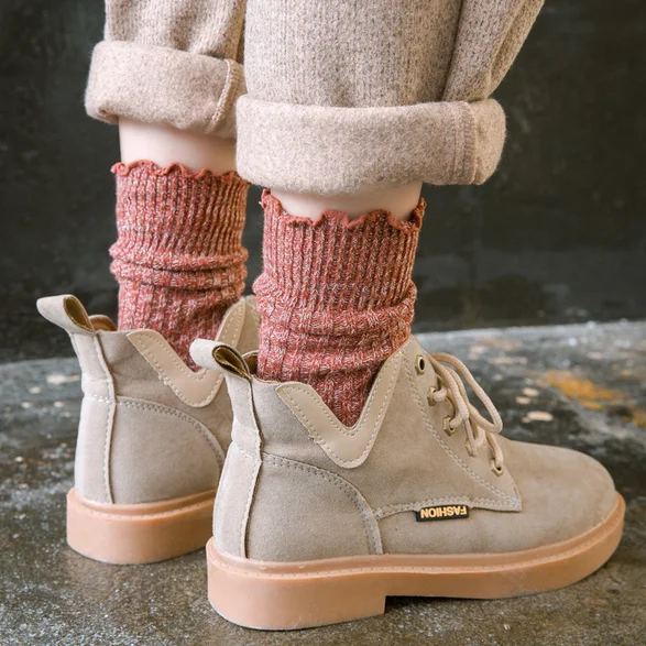 Горячее предложение кружевным гофрированным воротником Мягкий хлопок Для женщин носки Одежда высшего качества сезон: весна–лето милые носки, красивые детские носки с принтом в стиле принцессы для девочек уютный симпатичный Оборками Носки