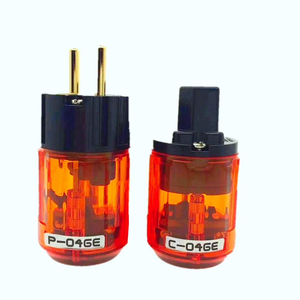 Oyaide P 046E 24K позолоченная штепсельная вилка европейского стандарта Schuko + C IEC MATIHUR Hi