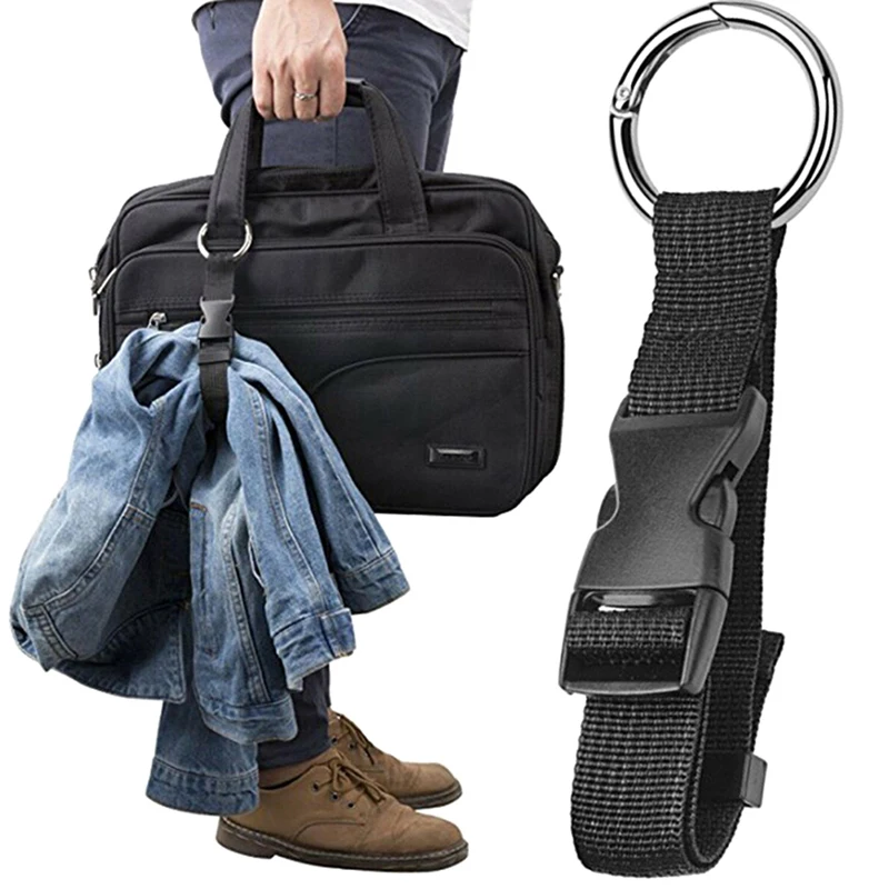 Handbag Strap-Holder Anti-Theft-Luggage Gripper Carry Portable To Nylon Black Clip-Use