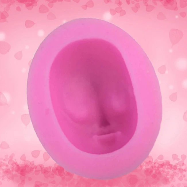 3D форма для головы силиконовая милая лица девочек Sugarcraft кукла помадка украшения