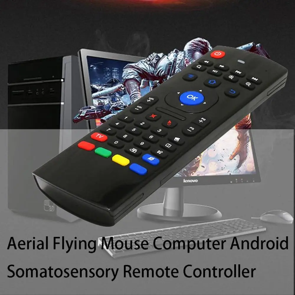 MX3 2,4G беспроводной пульт дистанционного управления соматосенсорная клавиатура управление Лер воздушная мышь для Android компьютер ноутбук