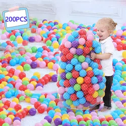 Boule d'océan en plastique souple et écologique 200 pièces/lot, jouet amusant pour bébé et enfant, piscine d'eau, boule ondulée, diamètre 5.5cm 
