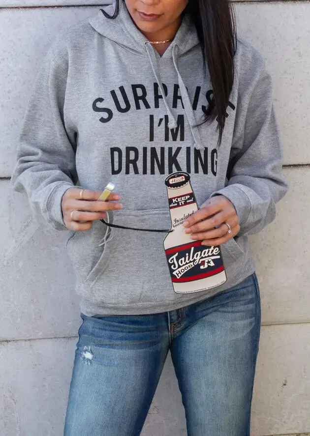 Hoodie with drink pocket Clearance