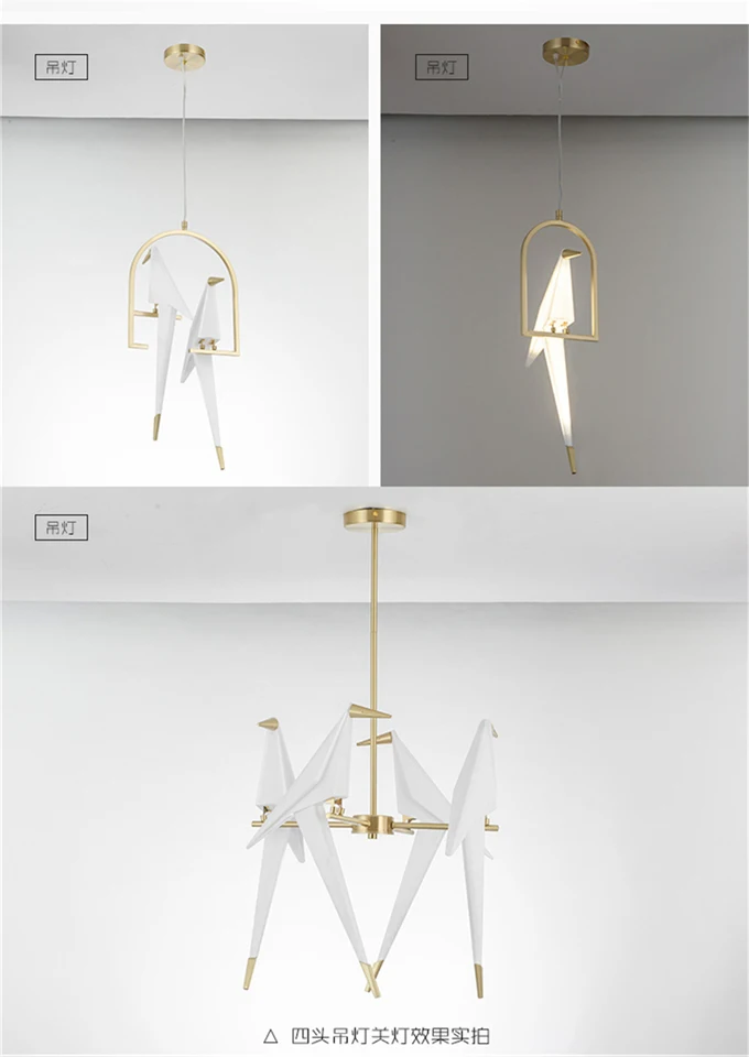 Скандинавские акриловые подвесные светильники с птицами, подвесные светильники для спальни, гостиной, столовой, внутреннего декора, подвесные светильники для кухни
