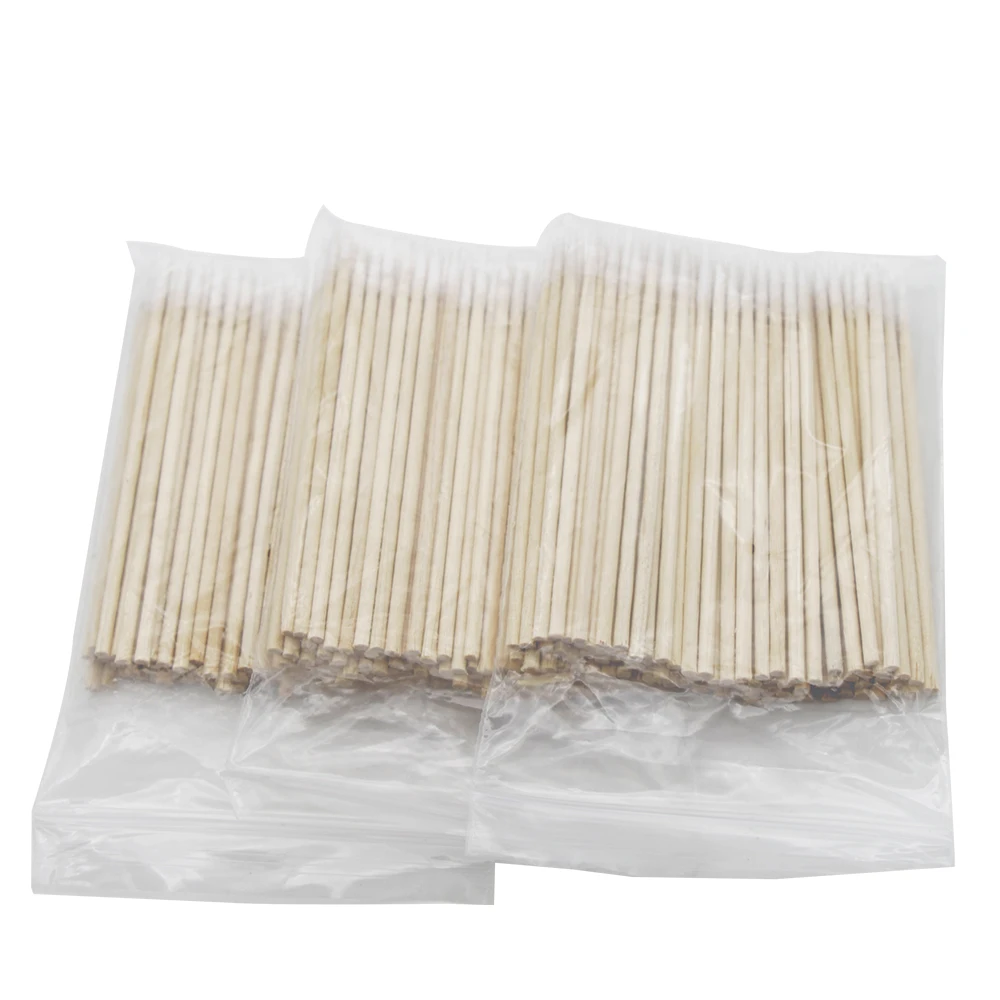 single 1000pcs 10*100 шт/упаковка, двойная насадка, ватные палочки, деревянная палочка, ватный шарик, чистящее средство для снятия макияжа с ушей, коробка для макияжа, ватная асептическая палочка - Цвет: single 1000pcs