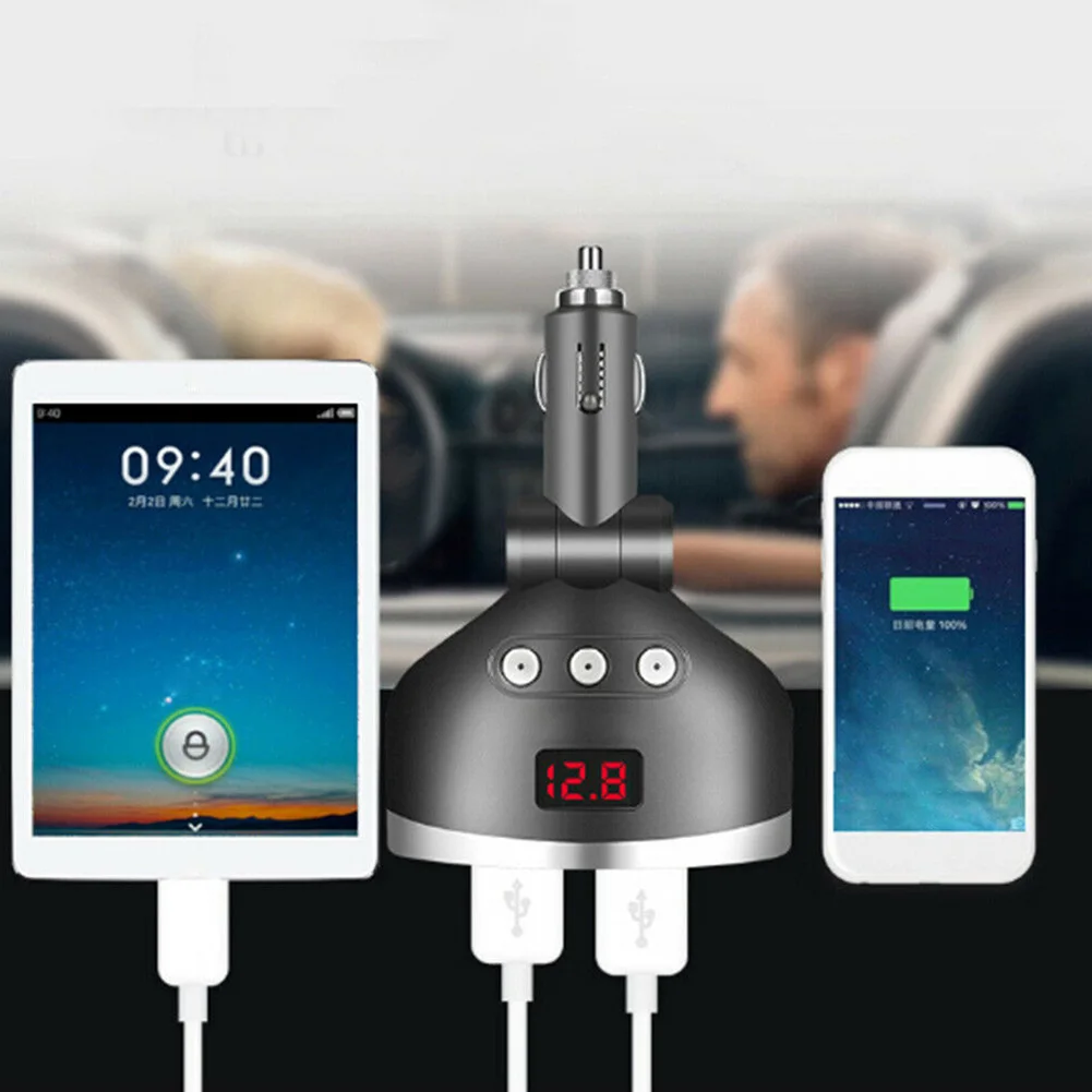 3 способа Мощность штекер Многофункциональный прикуриватель удлинитель USB Зарядное устройство электронный таймер разъем автомобиля DC 12V цепь защиты автомобиля