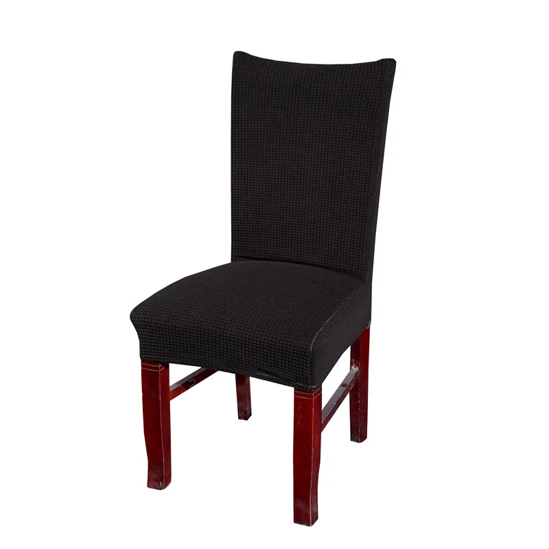 Жаккардовые Плотные чехлы на кресла стрейч мягкие прочные эластичные кухонные столовый набор Чехлы для гостиной - Цвет: Black