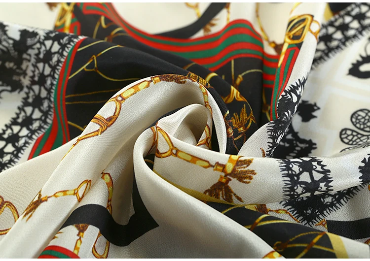 100x135 см 16 мм модная цепь с квадратным сечением печать багровая шелковая креповая de Chine ткань для женщин платья блузка одежда для сна DIY шитье