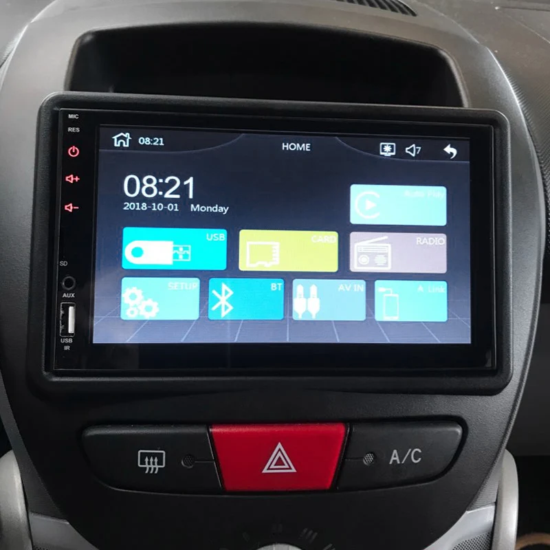 2 Din Автомобильная DVD фасция для Toyotax Aygox/Citroenx C1/PeugxEot 107 2005- фасции тире комплект радио Панель покрытие для стереосистемы пластина отделка