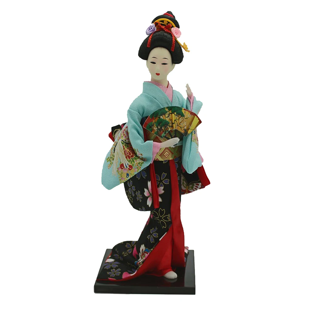 12 Inch Japanese Folk Crafts Dolls Kimono Doll Puppet Decoration Geisha