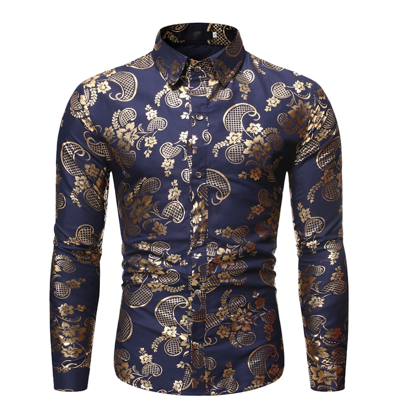 Г. hommes mode decontract, chemes, longues imprimé chemise Slim Fit, Мужская одежда, robe chemise marque hommes TX30