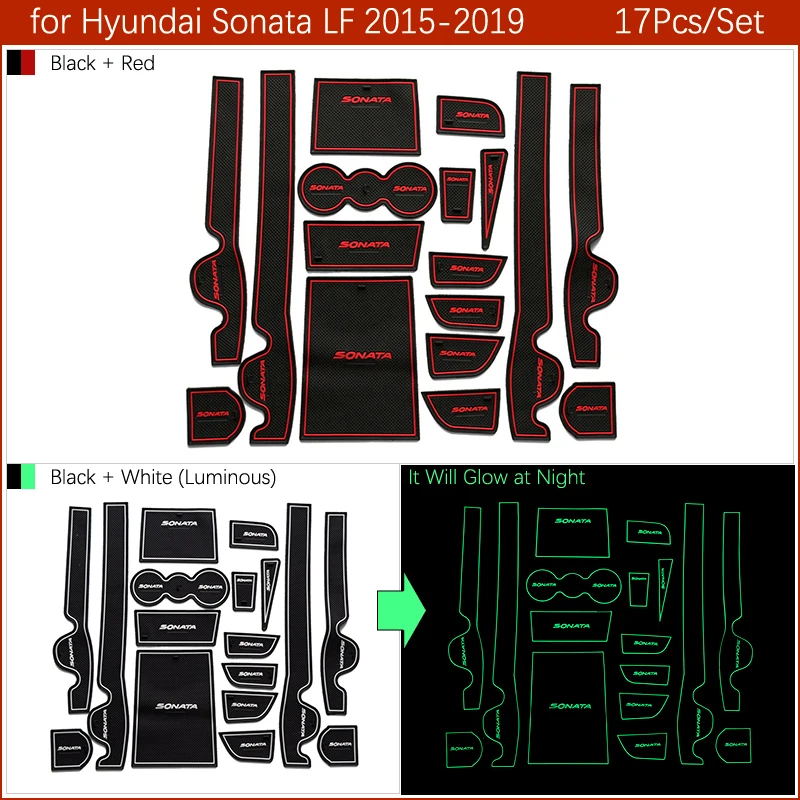 Автомобильный Гаджет коврик для hyundai Sonata LF аксессуары гелевая накладка резиновая ворота Слот коврики чашки S Tapis Voiture
