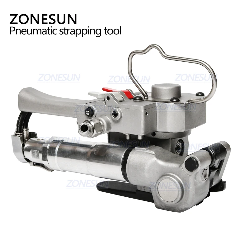  ZONESUN XQD-19/25 Portable Pneumatic PET Plastic PP Polypropylene Hand Strapping Machine in Paper W