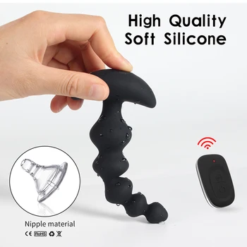 Wireless Remote Anal Vibrator Sex Toys for Men Women Prostate Massage Silicone Butt Plug Dildo Vibrator Stimulator Sex Shop 5