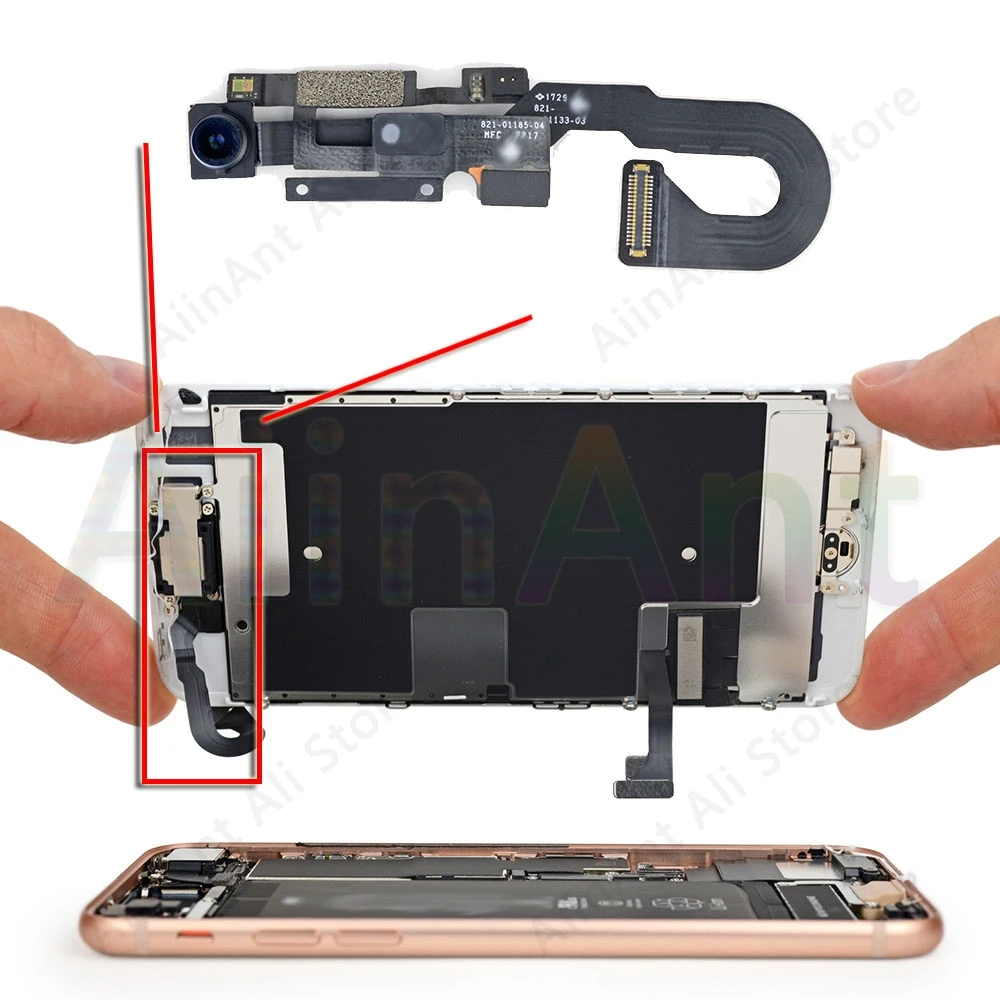 Для iPhone 7 8 Plus правый датчик близость маленькая фронтальная камера гибкий кабель для iPhone X Xr Xs Max Замена