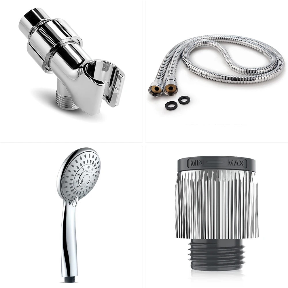 Ручная Лейка для душа с 5 настройками распыления и шлангом из нержавеющей стали