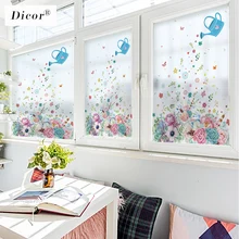 DICOR полный любовь чайник стеклянная пленка оконная наклейка Прозрачный Непрозрачный креативный для домашнего декора гостиной без клея BLT1267