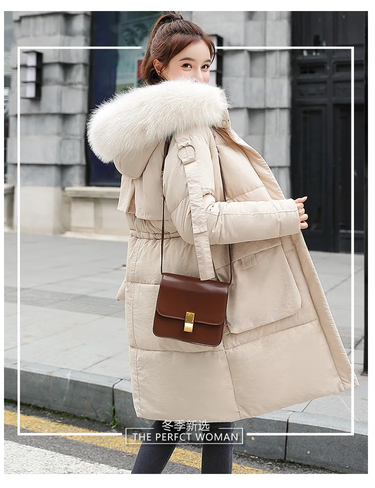Женская зимняя длинная одежда, верхняя одежда, теплая парка Veste Hiver Femme, Женская мода Mujer, плюс размер, куртка-пуховик, zapul Harajuku YL169