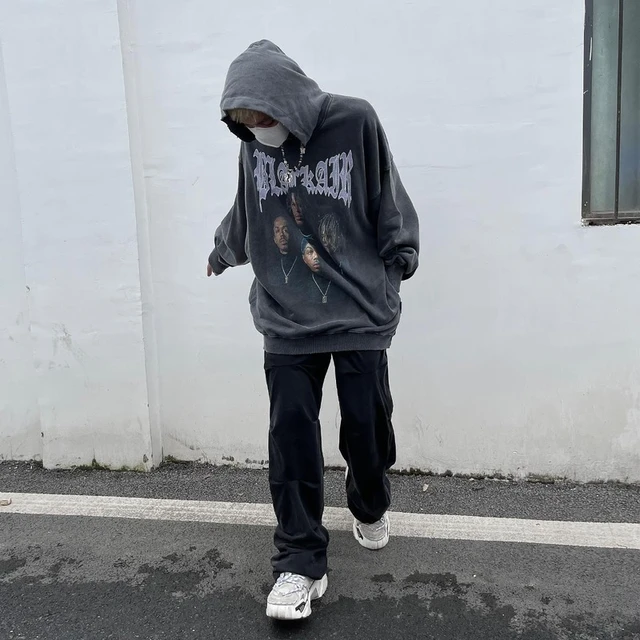 Retro washed hoodie - AliExpress