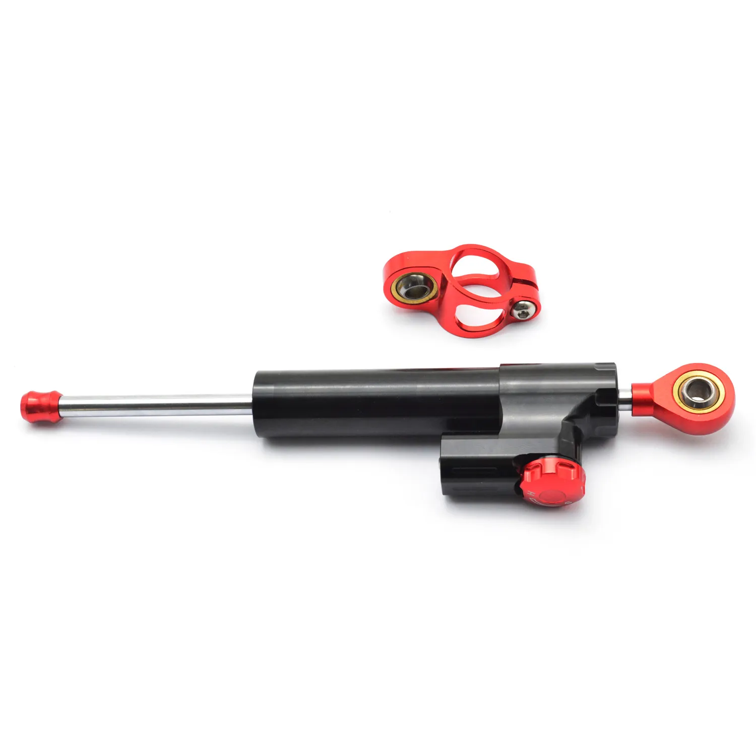 Universal Motorcycle Aluminum Adjustable Steering Damper Stabilizer For Yamaha NMAX 125 155 BMW K 1600 GT G 310 GS F750GS C650GT - Цвет: red and black