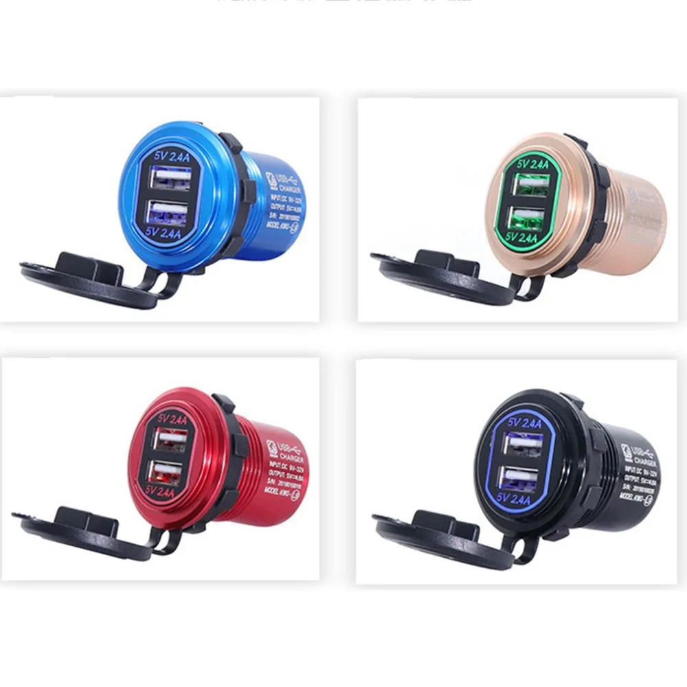L9 DC 9 V-32 V 4.8A двойной USB светодиодный авто зарядное устройство для мотоцикла Авто Грузовик ATV Лодка адаптер розетка зарядное устройство s