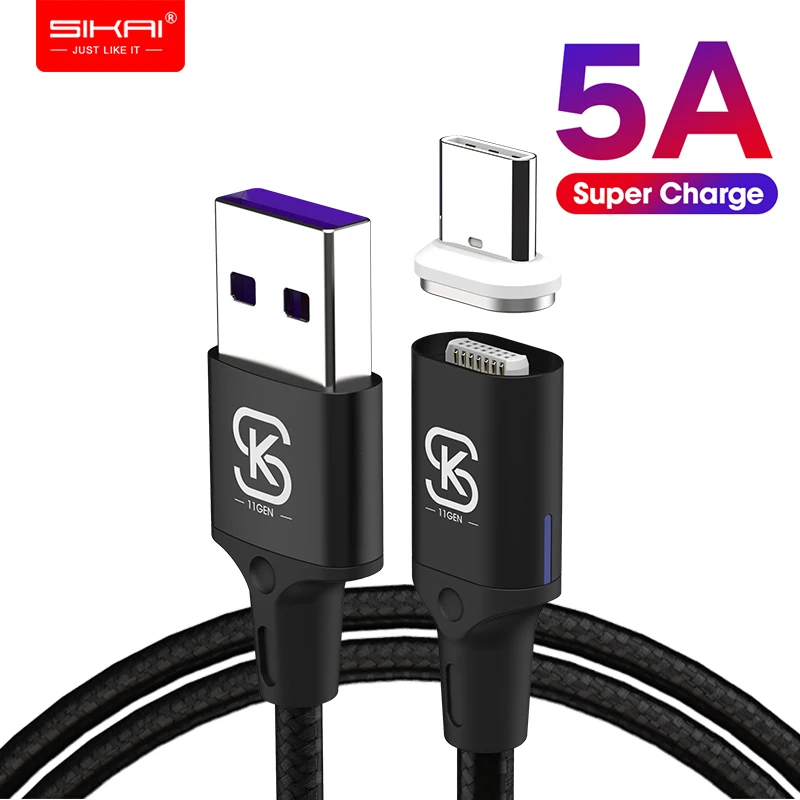 SIKAI 11th Gen 5A Cables 3 in 1 Micro USB Type C Fast Charging