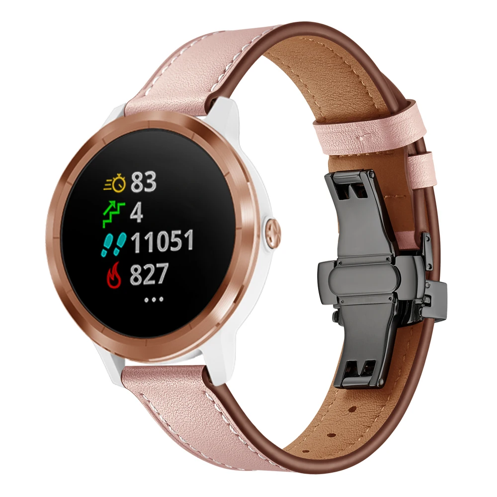 20 мм кожаный ремешок для Garmin vivoactive 3 Смарт-часы браслет для Garmin vivoactive 3 ремешок металлическая пряжка кожаный ремень