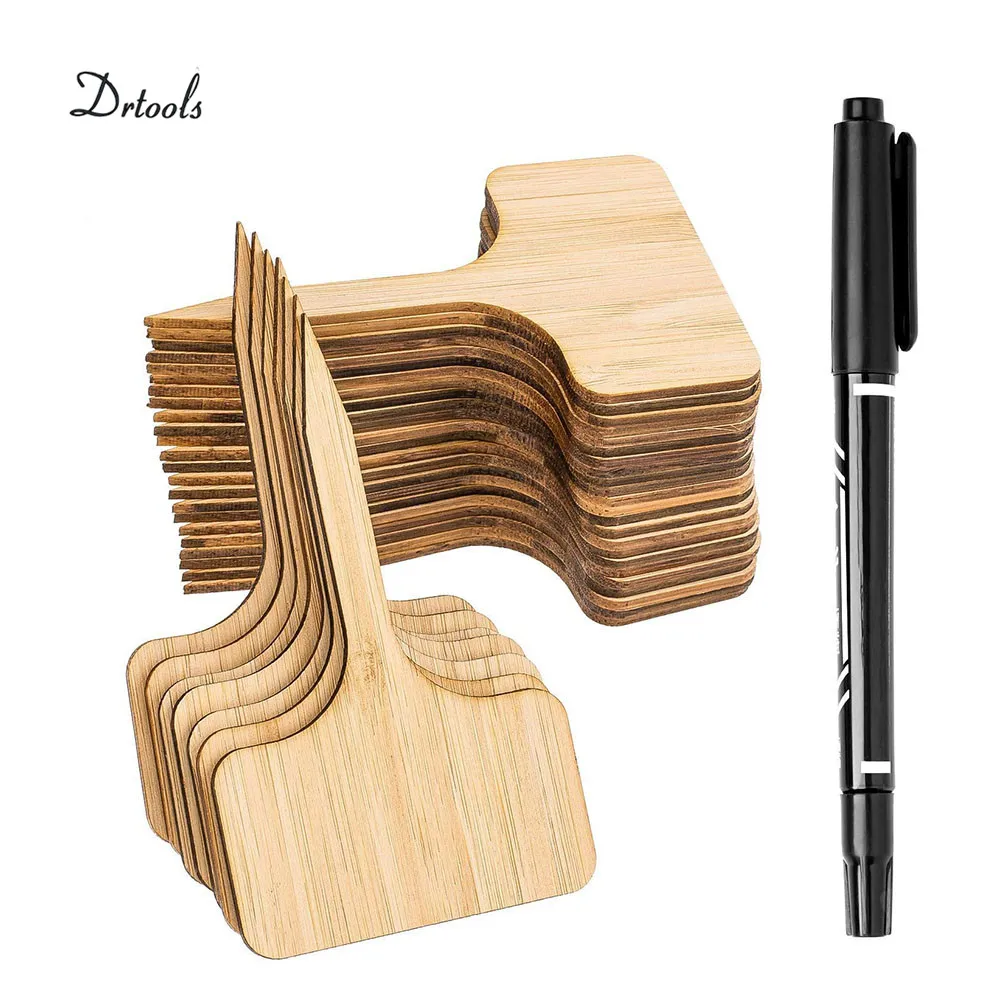 Hot Item Etiquetas de bambú tipo T de 10/20 piezas, marcas de madera ecológicas para plantas, marcadores de jardín para semillas de bonsái, hierbas en maceta, herramienta para flores J9jOxVlwk