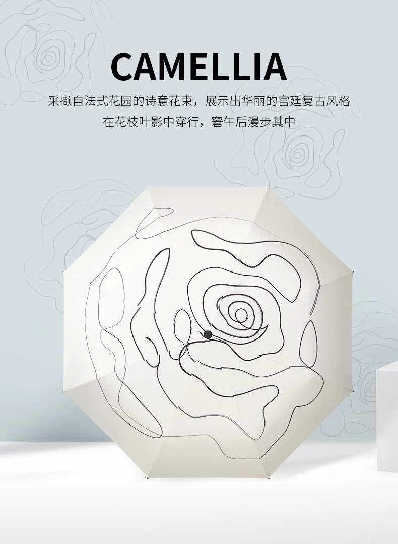 Зонт от солнца Camellia оптом солнцезащитный головной платок складной зонт для солнца женский зонт Камелия