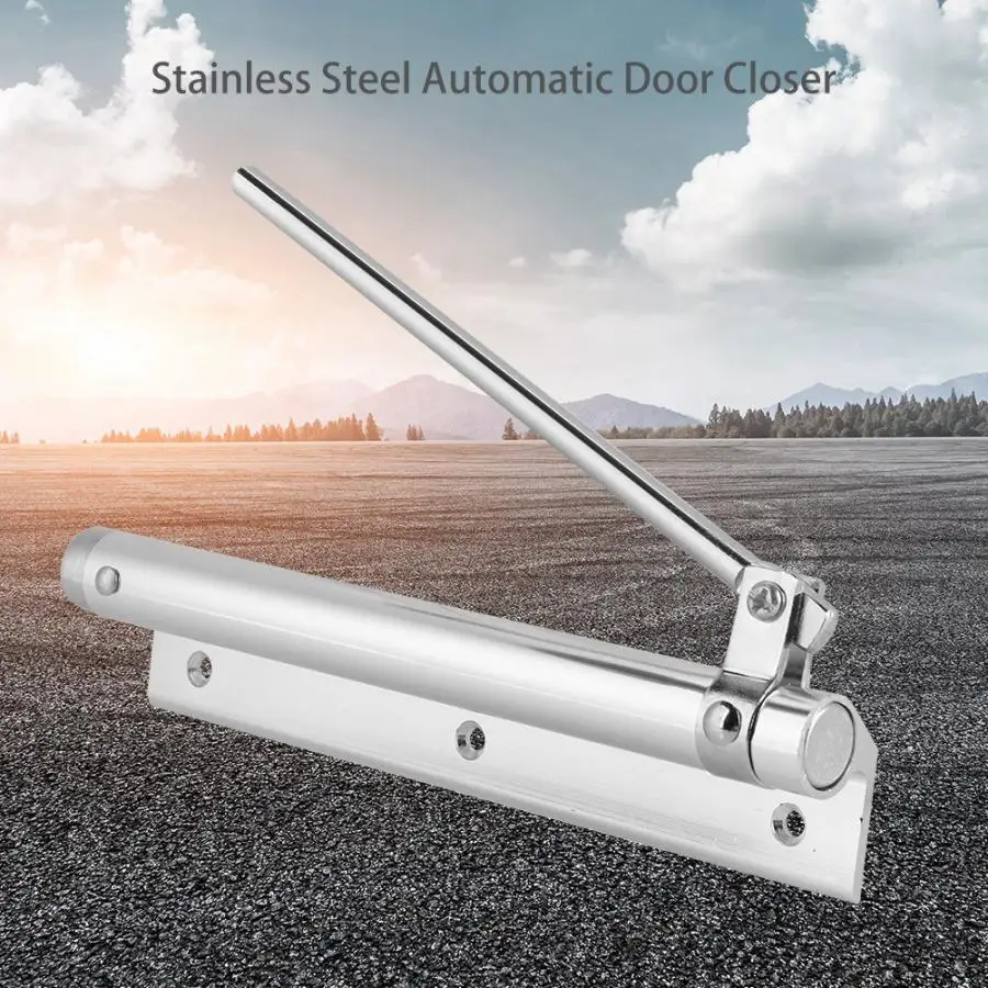 

Automatic Closing Fire Rated Door Closer Stainless Steel Adjustable Strength Spring Buffer Door Closer