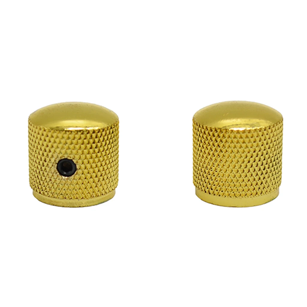 4Pcs Metal Pot Tone Volume Knob Control Button Push with Wrench for Guitar Bass Parts
