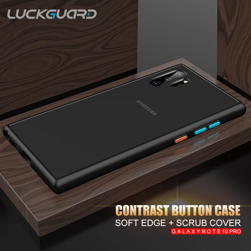 

360 Shockproof Silicone Bumper Phone Case For Samsung Galaxy Note 10 Plus Note10 Black Transparent Matte Hard Protective Cover