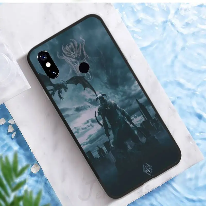 The Elder Scrolls V Skyrim Phone Case For Xiaomi Redmi 7 8 9t a3 9se k20 mi8 max3 lite 9 note 9s 10 pro xiaomi leather case charging