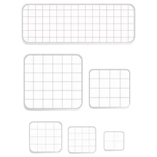 6 штук ассорти размеров акриловые штампованные блоки прозрачные штамповочные блоки Набор инструментов с сеткой линии для скрапбукинга альбом для изготовления карт