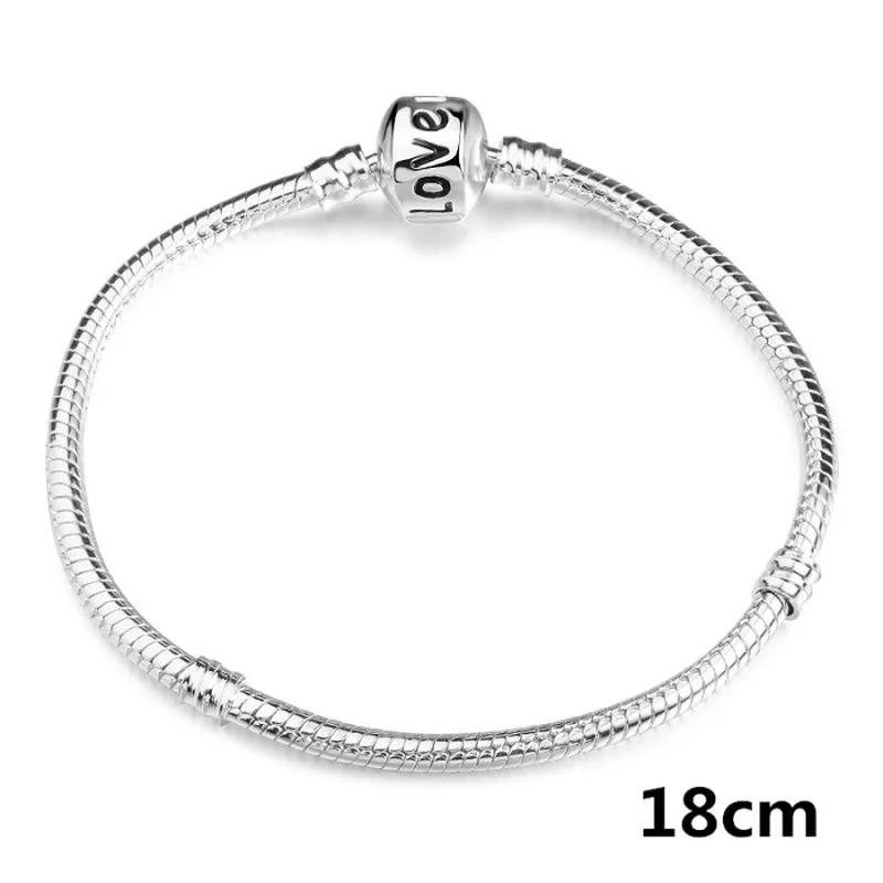 High Quality Silver Snake Chain Fine Pandora Bracelet 925 Fit European Authentic Charm Bracelet for Women DIY Jewelry Making