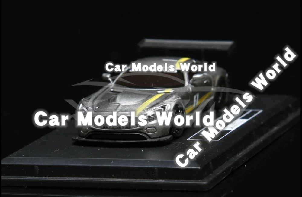 Полимерная модель автомобиля Avan Style Mercedes AMG GT3 1: 87 (серый/желтый) + маленький