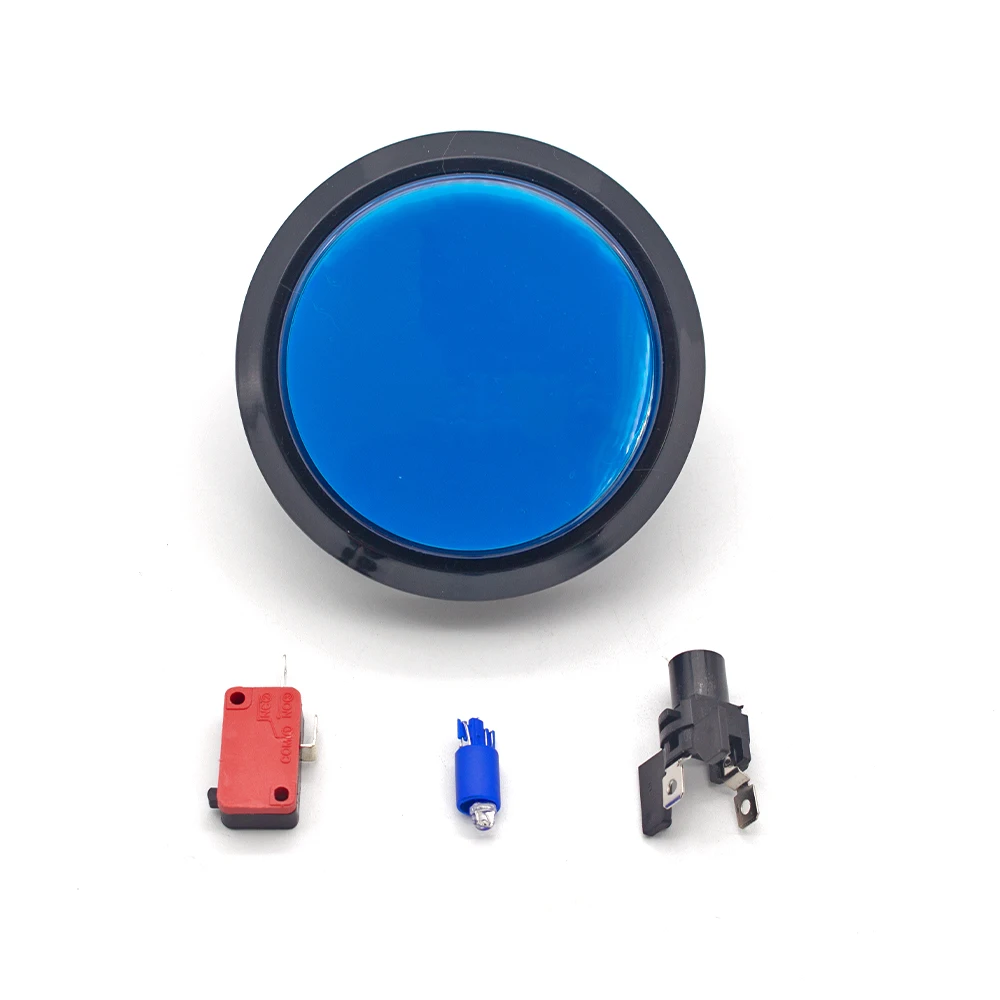 

100 мм большой плоский прямой тип супер 12 В светодиодная подсветка кнопочный переключатель для аркадной машины видео игры части