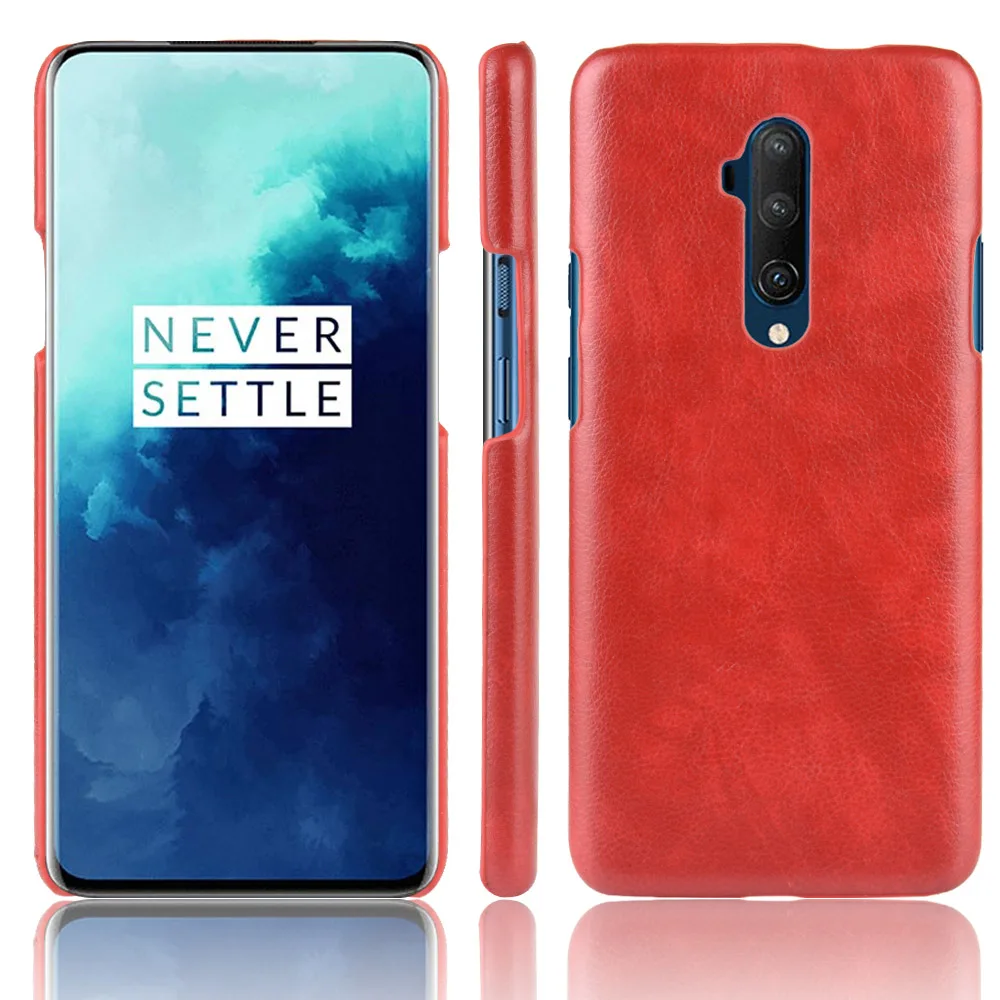 Litchi узор PC+ PU телефон кожаный жесткий чехол для Oneplus 7T PRO Oneplus 7 PRO 7T 7 6T 5T Oneplus5T Oneplus6T - Цвет: 1