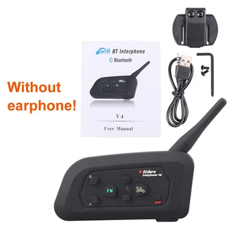 

1pc Fodsports V4 Intercom Main Device Without Earphone headset 1200M 4 People Talk Waterproof motorcycle helmet Intercom