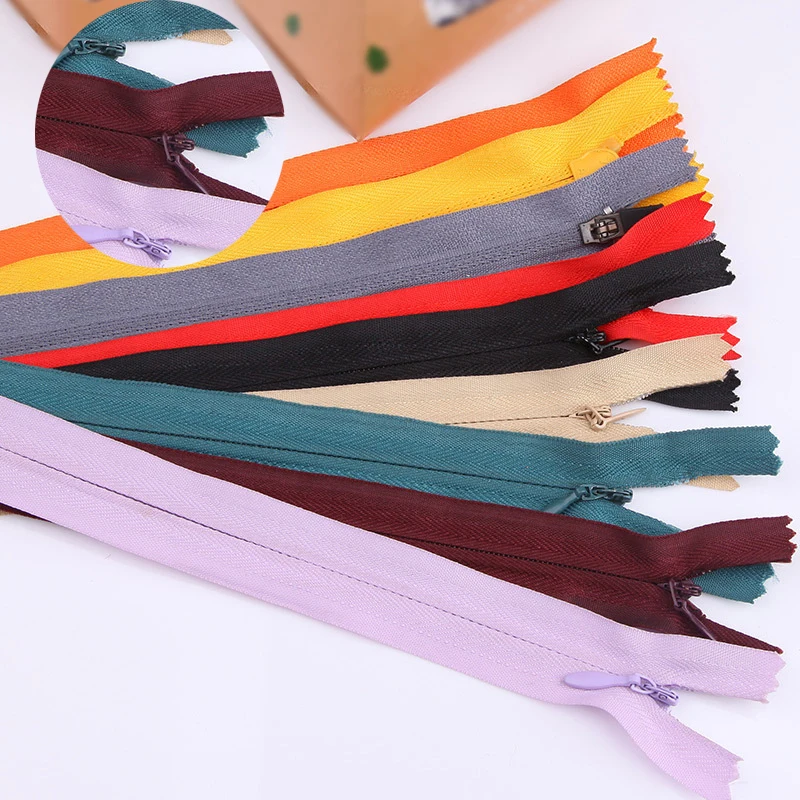 Assorted Invisible Zippers for Garments - 50 Pack, 6-24 Inch Range