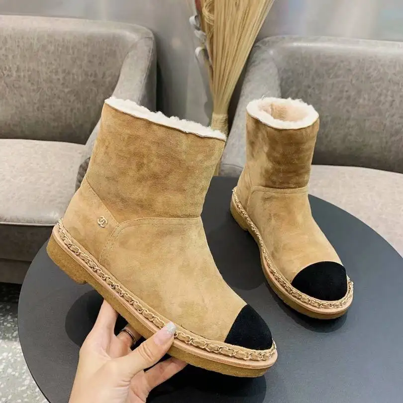 Зимние ботинки; женская обувь; Botas Mujer; женская обувь из флока; chaussures femme; плюшевая женская обувь; женские зимние ботинки без застежки; разные цвета; scarpe donna - Цвет: AS SHOW