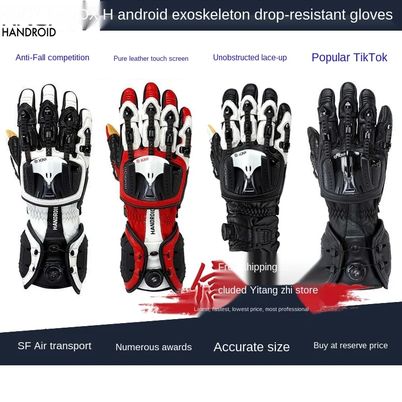 Knox exoskeleton guantes de cuero de canguro para hombre mujer, de moto MK4 pantalla táctil, a prueba de caída| | - AliExpress