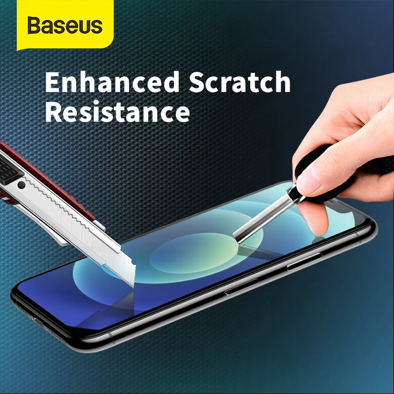 Baseus Tempered Glass For iPhone 14 13 12 11 Pro Max X XS Screen Protector For iPhone 14 Plus Glass Full Cover Screen Protectors Phones & Accessories