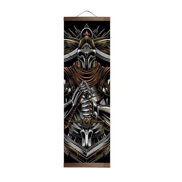 Japanese Ukiyoe for canvas painting with frame poster pictures for living room decoration wall art with wood hanging scroll 114-9